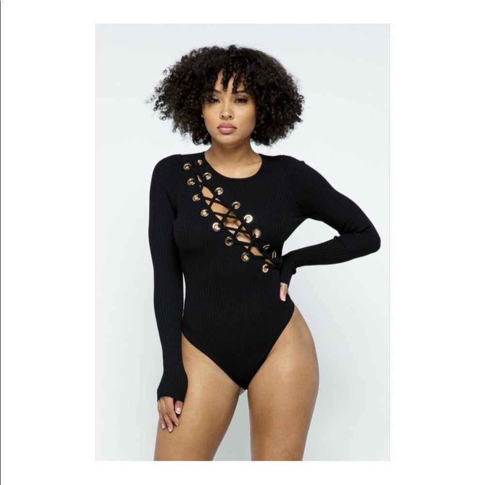 White Grommet bodysuit